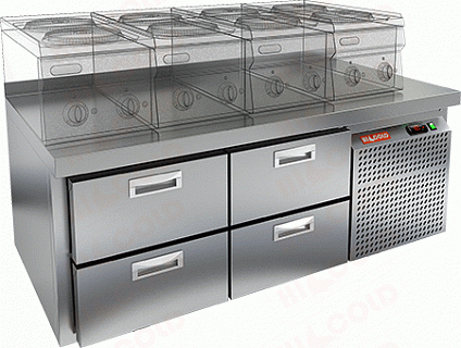 Стол охлаждаемый HICOLD GN 22/TN LT SH-1