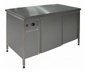 Стол тепловой 1000*600*850 двери-купе с 2-х сторон, нерж.сталь 
