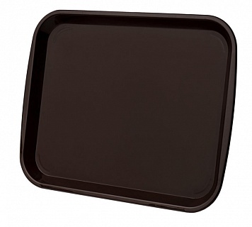 Поднос прямоугольный 470*365 мм коричневый 1/25-1