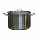Котел 15,4 л. нерж. d=28 см. h=25 см. с крышк. (индукция) Proff MGSteel (20057)