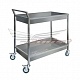 Тележка для сбора посуды ТСП 800*500*1000/1100, 3 поддона, нерж. сталь