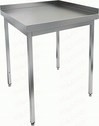 Стол производственный пристенный с двумя бортами без полки HICOLD НСО-7/7ББ-2