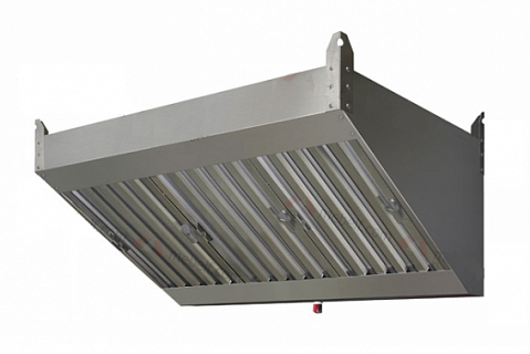 Зонт вытяжной Премиум ЗВН-02 2000*1100*400 пристенный, полностью нерж.сталь-1