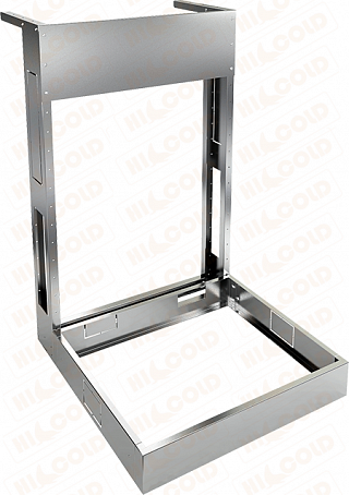 Секция каркаса барной стойки HICOLD НБСК 13,9/7 без консоли для крепления столешницы, H=850мм, по эскизу-1