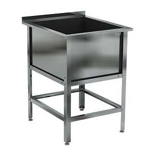 Ванна котломоечная ВКЛ-1 1300*770*850 св. мойка нерж 1,0мм, каркас уголок оцинк.-1