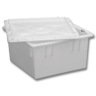 Ящик кондитерский с крышкой 385х385х225 сплошной-1