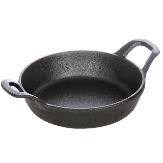 Сковорода чугунная 160/37 с двумя ручками Luxstahl [CIPR6250]-1