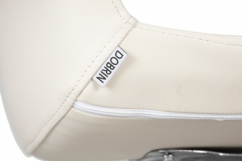 Стул барный DOBRIN ALDO белый PU P23, основание из нержавеющей стали-2