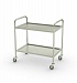 Тележка сервировочная ТС 800*400*850/950, 2 поддона, каркас-труба нерж. 25*25, колеса Ø 75мм-preview-1