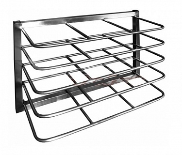 Полка для досок Сд-2 600*300*315, 5 ячеек, труба+пруток нерж-1