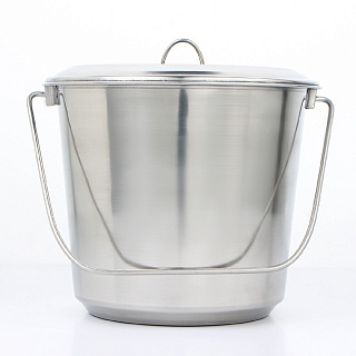 Ведро с крышкой 10 л, мерная шкала, нержавеющая сталь-1