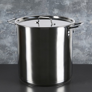 Котёл «Общепит», 50 л, d=40 см, h=44 см, металлическая крышка, клёпаные ручки-1