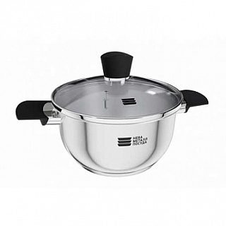 Кастрюля 2,8 л "Vivo" стекл.крышка 1/6-1