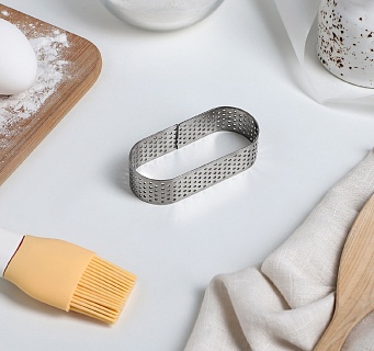 Форма перфорированная для выпечки «Овал», 3,5×8×2 см-1