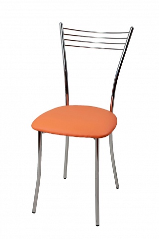 Стул "Хлоя" СРП 087-04 каркас гальваника, белый кож зам-2