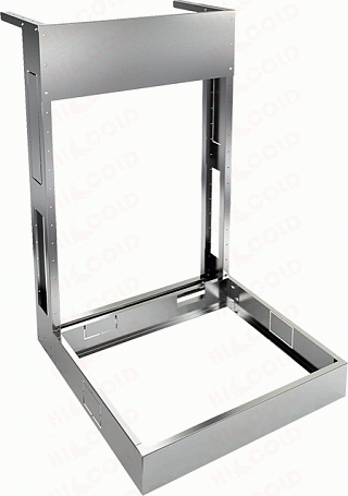 Секция каркаса барной стойки HICOLD НБСК 18,35/7 без консоли для крепления столешницы, H=850мм, по эскизу-1