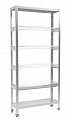 Стеллаж для тарелок ЭКОНОМ СКТК-4КЭ-2М (сетки хром., каркас оцинков разборный) 900х300х1950 мм
