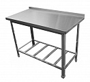 Стол СПЛ 1500*600*850, борт, полка-решетка оцинк., каркас-уголок оцинк.