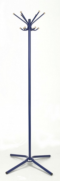 Вешалка напольная шестирожковая черная глянец-1