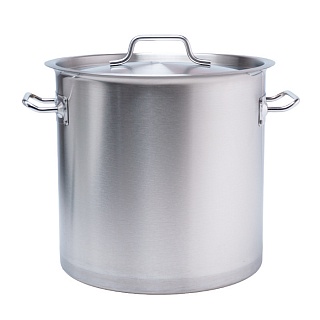 Котел 20 л. нерж. d=32 см. h=30 см. тройное дно с крышк. (индукция) MGsteel /1/-1