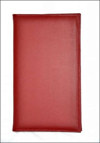 Папка-карта вин 32,5*18,5см кожа-шелк бордо-1