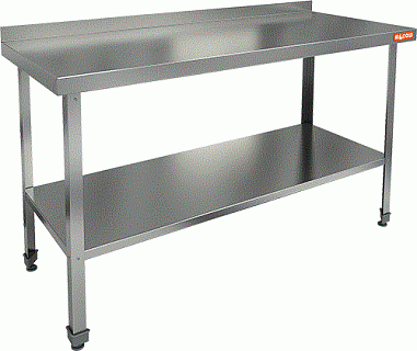 Стол пристенный с бортом и полкой HICOLD НСО-14/7БП ЭН-1