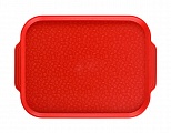 Поднос столовый 450х355 с ручками красный [PS Red 4410]