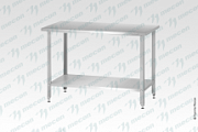 Стол производственный СПРн - 700*600*860 "Norma Inox", борт, полка сплошная, ножка угловая