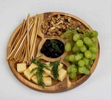 Блюдо AR, Дерево, диаметр 25 см-1