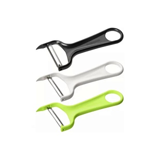 Овощечистка 5/14 см. с плавающим лезвием, цвет в ассорт. нерж. с пластик. ручкой FM /1/12/-1