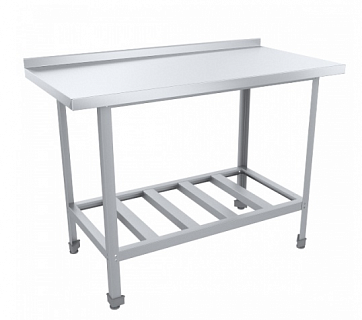 Стол разделочный ЭКОНОМ ЦК 1200х600х915(935) с бортом СРОб-12/6ЭЦК полка-решетка-1