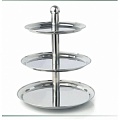 Этажерка 3-х ярусная d=30/40/50 см. h=49 см. нерж. MGSteel