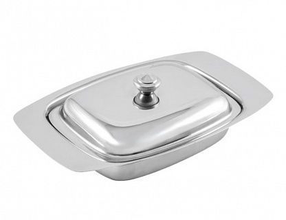 Масленка с крышкой, 500 мл, нержавеющая сталь, 0,5 мм-1