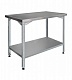 Стол СПЛ 1500*700*850 полка сплошная оцинк., каркас уголок оцинк.