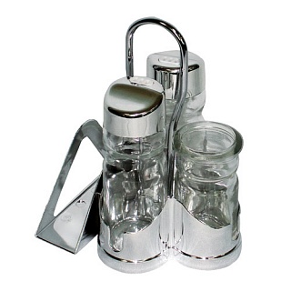 Набор для специй ''Family'' 3пр. нерж.с салфетницей-2