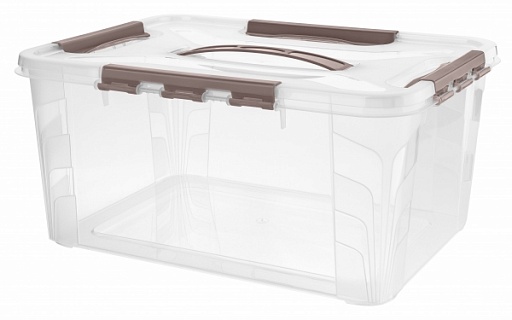 Контейнер с крышкой с замками и ручкой 15,3л L 39см w 29см h 18см, полипропилен-1
