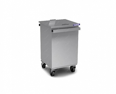 Бак на колесах БК-103820 500*430*600 с крышкой, нерж. сталь Камик-1