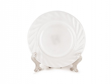 Тарелка плоская круглая d=17,5 см белье 6/72-1