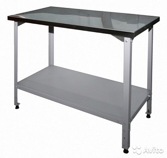 Стол СПБ 400*600*850 полка сплошная краш., каркас уголок краш.-1