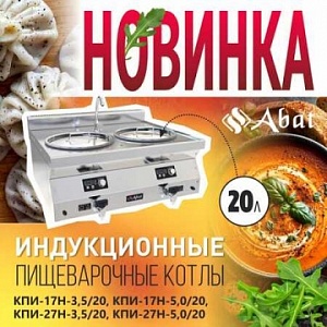 Новинка от ТМ Abat: Котлы пищеварочные индукционные