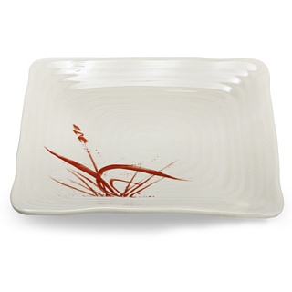 Тарелка квадратная 28*28см "Осенняя трава"-1