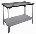 Стол СПБ 800*600*850 полка сплошная краш., каркас - уголок краш. 