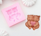 Молд силиконовый 5 см "Парочка медведей"