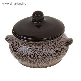 Горшок для жаркого "Лакомка" 0,5л мрамор-1