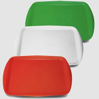 Поднос столовый 48,5х35см, красный полипропилен-1