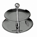 Этажерка 2-х ярусная d=22/27 см. нерж./1/16/