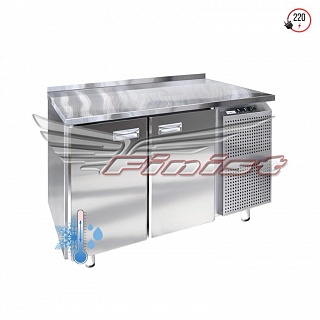 Стол охлаждаемый УХС-700-2 1400*700*850, 2 двери, агрегат сбоку, задн. стенка оцинк. сталь-1