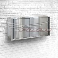 Полка технологическая ПТк 1000*400*600 двери-купе, вент. отверстия в боковых стенках, промежуточная полка, нерж. сталь, задняя стенка нерж.        
