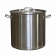 Котел 50 л. нерж. d=42 см. h=40 см. тройное дно с крышк. (индукция) MGsteel /1/