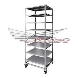 Тележка-шпилька с полками ТШ 660*420*1600 10 ур., нерж.сталь-1
